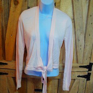 Danskin Pink Tie Waist Cardigan Cover size small